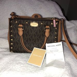 AUTHENTIC MICHAEL KORS STUDDED CROSSBODY